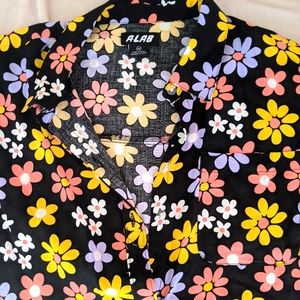 Zumiez aLab button down blousey shirt